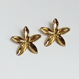 [J25149Y] Pendientes Flor Maxi Dorada