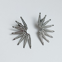 [J25192Y] Pendientes Semi Sol Plateado