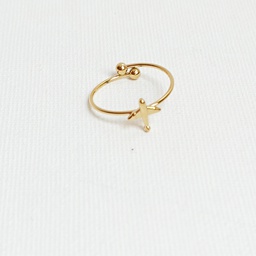 [J250068Y] Anillo Avión Dorado