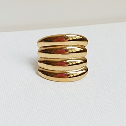 [J25135Y] Anillo Maxi Cuatro Stick Dorado