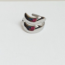 [J250020Y] Anillo Curvas Plateado