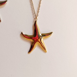 [J250055] Collar Estrella Mar Grande Dorado