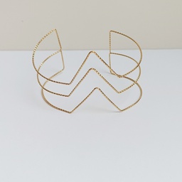 [J250079] Brazalete Ultra Thin Triple (Dorado)