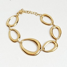 [J25145] Pulsera Eslabones Dorada
