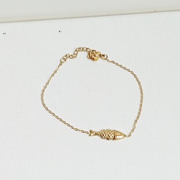 [J25006] Pulsera Dorada Pez