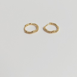 Aros Curvas Con Circonitas Dorado