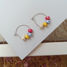 Pendientes Cerámica Round Multicolor