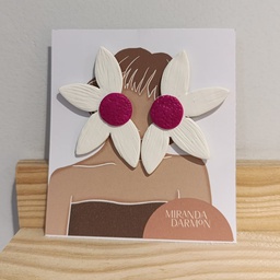 Pendientes Margarita Fucsia - Arcilla Polimérica Miranda