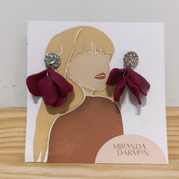 Pendientes Pétalos Buganvilla - Arcilla Polimérica Miranda