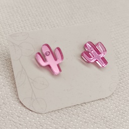 Pendientes Mini Cactus Rosa