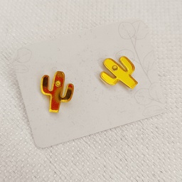 Pendientes Mini Cactus Amarillo