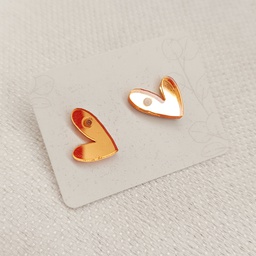 Pendientes Mini Corazón Naranja