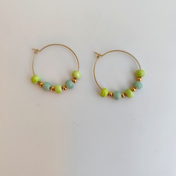 Pendientes Cerámica Lime (Dorado)