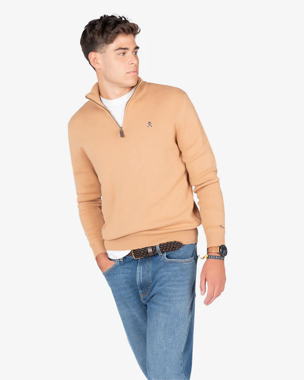 Jersey Icon Zipper Camel -  Harper &amp; Neyer