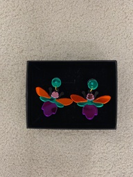 Pendientes Mariposa De Colores Metacrilato