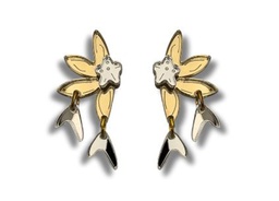 Pendientes Metacrilato Flor Champagne