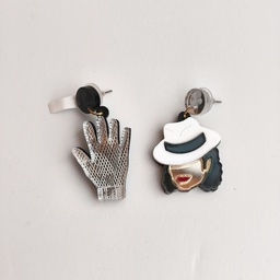 Pendientes Metacrilato Michael Jackson