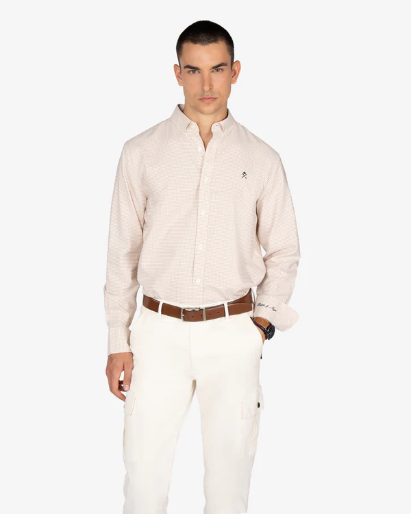 Camisa Vichy Camel - Harper &amp; Neyer