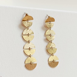 Pendientes Medios Círculos Mate Collection Dorado