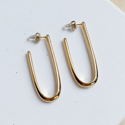 Pendientes Óvalo abierto Dorado