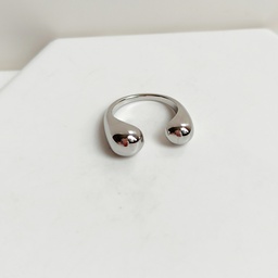 Anillo Doble Drop 2 (Plateado)