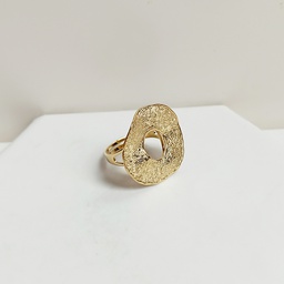 Anillo Texture Opendot (Dorado)