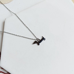 Collar Charm Perro Plateado