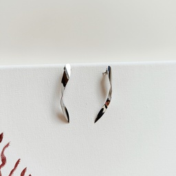 Pendientes Wavy Plateado