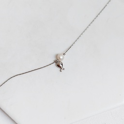 Pulsera Pez Con Perla (Plateado)
