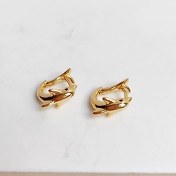 Pendiente Aros Delfín Dorado