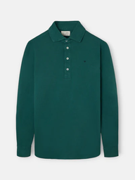 Polo Liso Manga Larga Verde Oscuro - Silbon