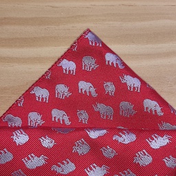 Pañuelo Rojo Rinocerontes Plata