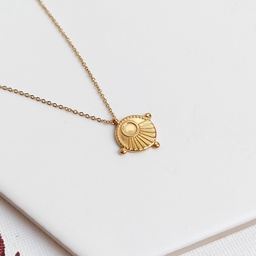 Collar Chapa Sol Dorado