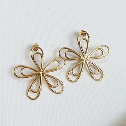 Pendientes Flor Dorado