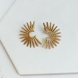 Pendientes Medio Sol Dorado