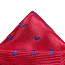 [PÑ036] Pañuelo Rojo Caracoles Azul