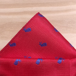 Pañuelo Rojo Caracoles Azul