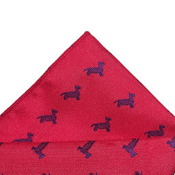 Pañuelo Rojo Perro Salchicha Azul Marino