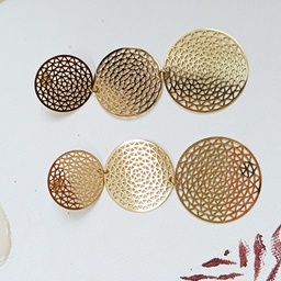 Pendientes Triple Longitud Dorado