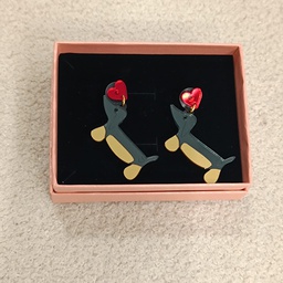 Pendientes Metacrilato Perritos Salchicha