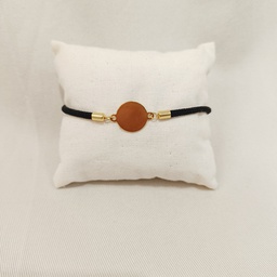 Pulsera Cordón Medalla Grabable Dorado (+ COLORES)