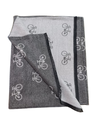Bufanda Gris Reversible Bicicletas Stroget