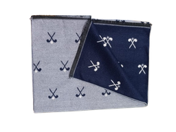 Bufanda Azul Reversible Palos Golf Stroget