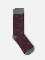 Calcetines Motivos Lunares Burdeos - Silbon