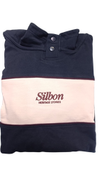 Sudadera Capucha Bloque Snaps Azul Marino - Silbon