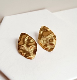 Pendientes Rombo Textura Dorado
