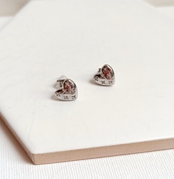 Pendientes Mini Corazón Corconitas Plateado