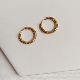 Aros Básicos Con Relieve Dorado