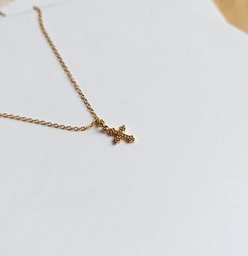 Collar Cruz Pequeña Dorado