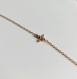 Pulsera Cruz Circonita Dorado